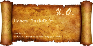 Uracs Oszkár névjegykártya